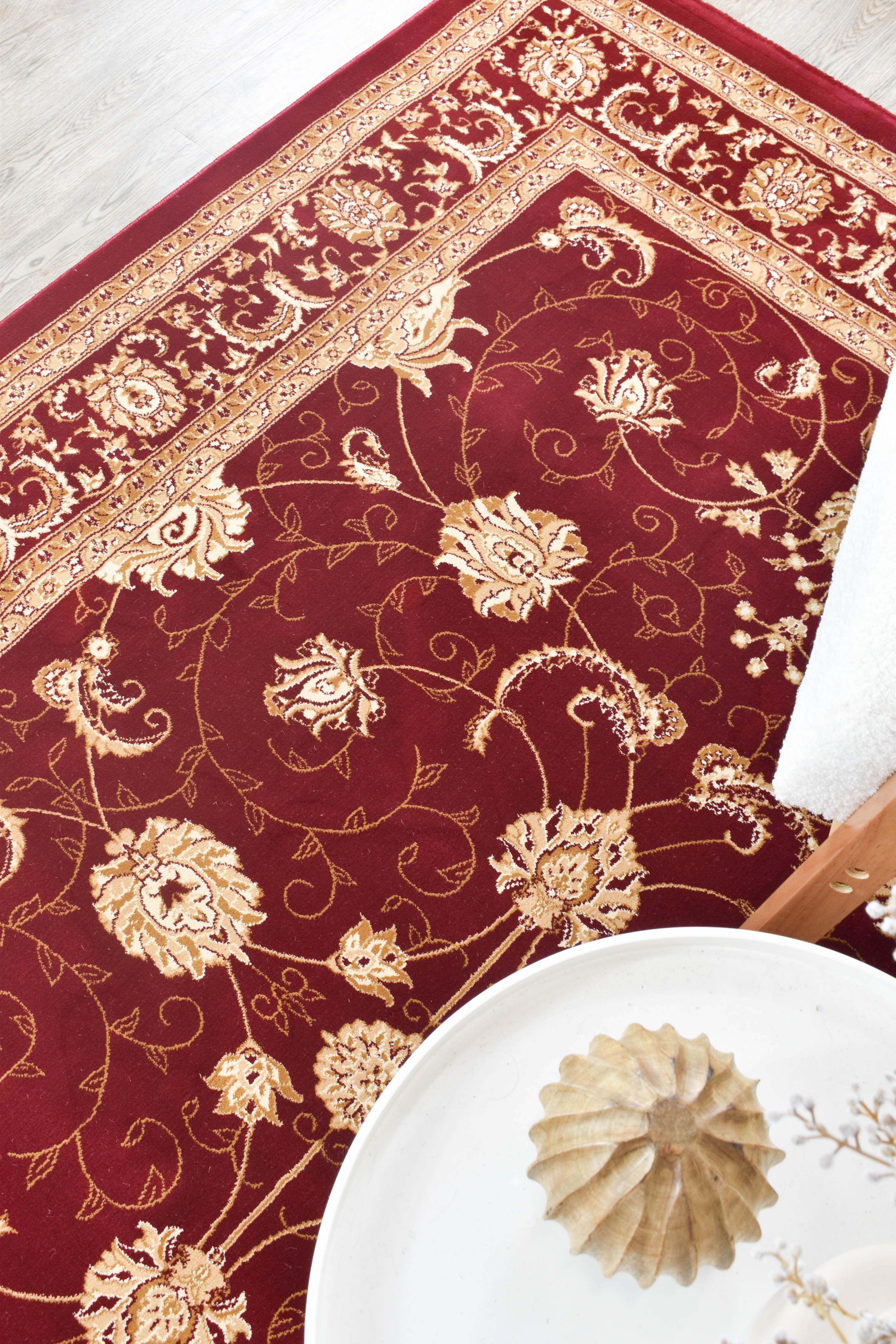 Riviera 84 Red - Red traditional rug from Vogue Rugs Australia