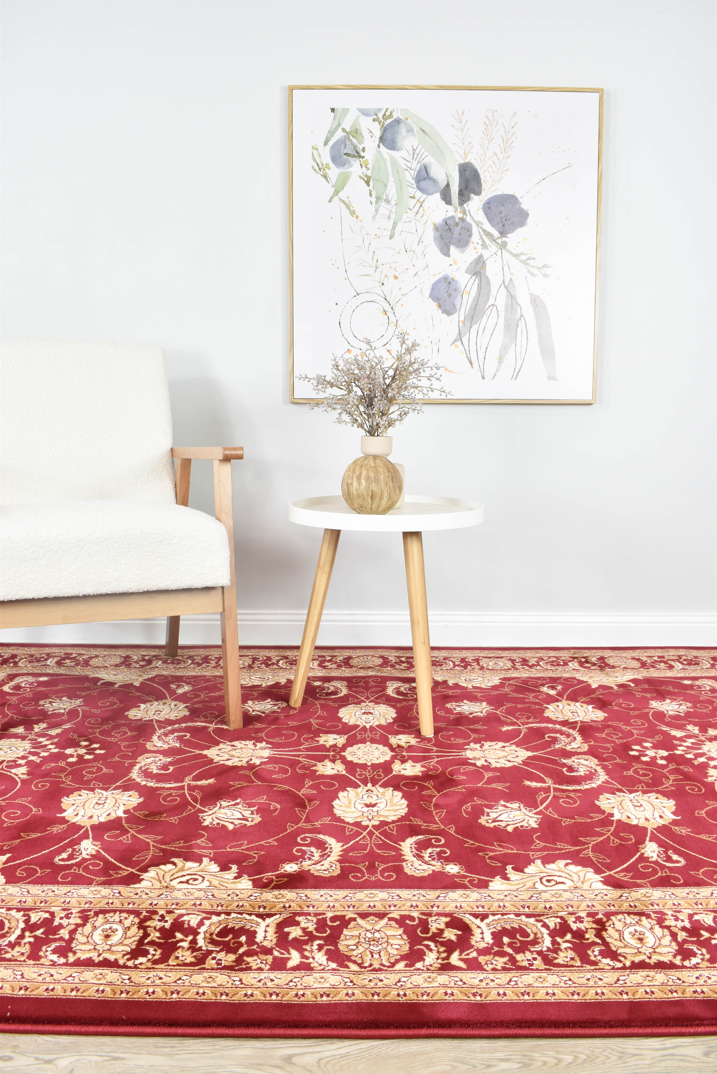Riviera 84 Red - Red traditional rug from Vogue Rugs Australia