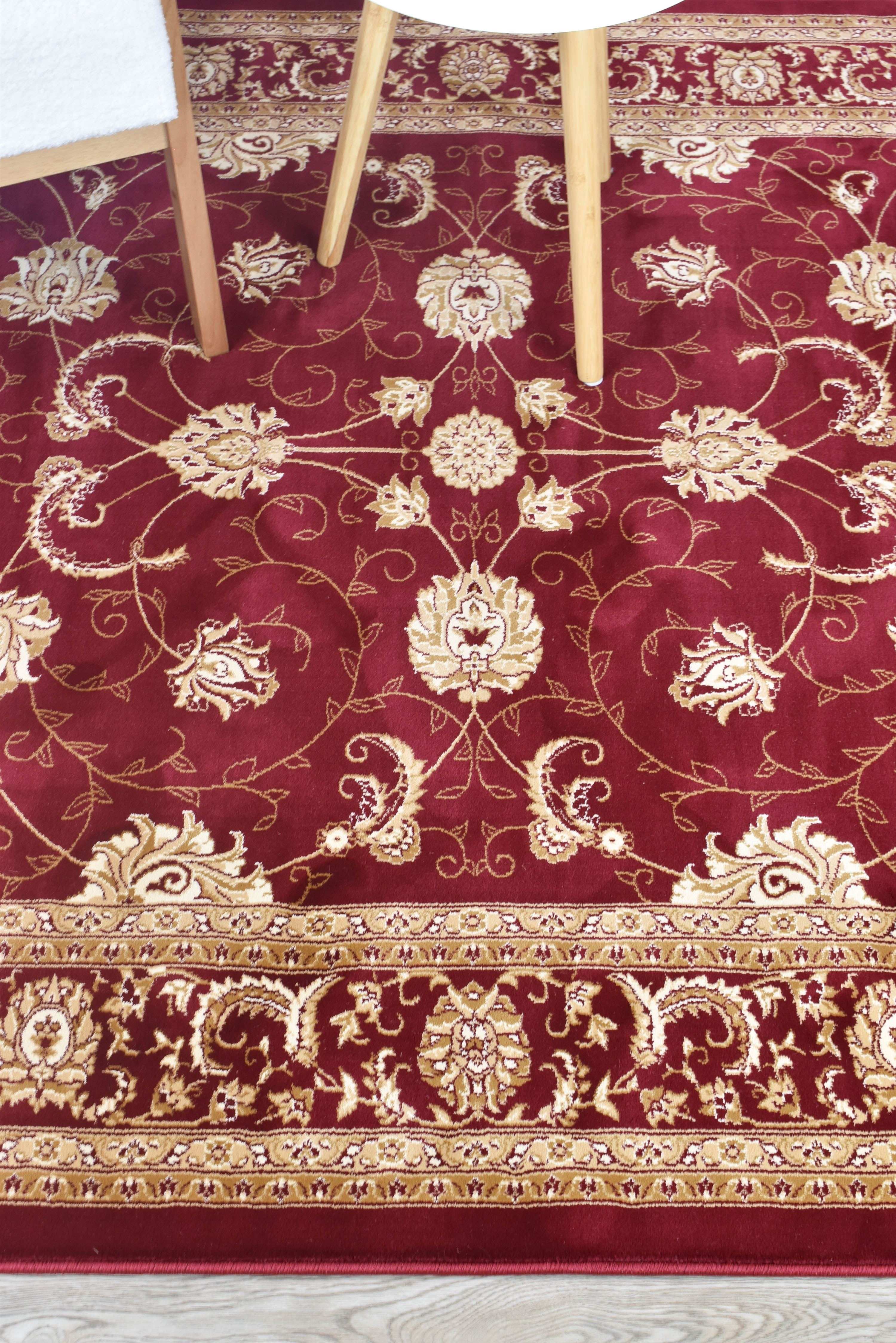 Riviera 84 Red - Red traditional rug from Vogue Rugs Australia