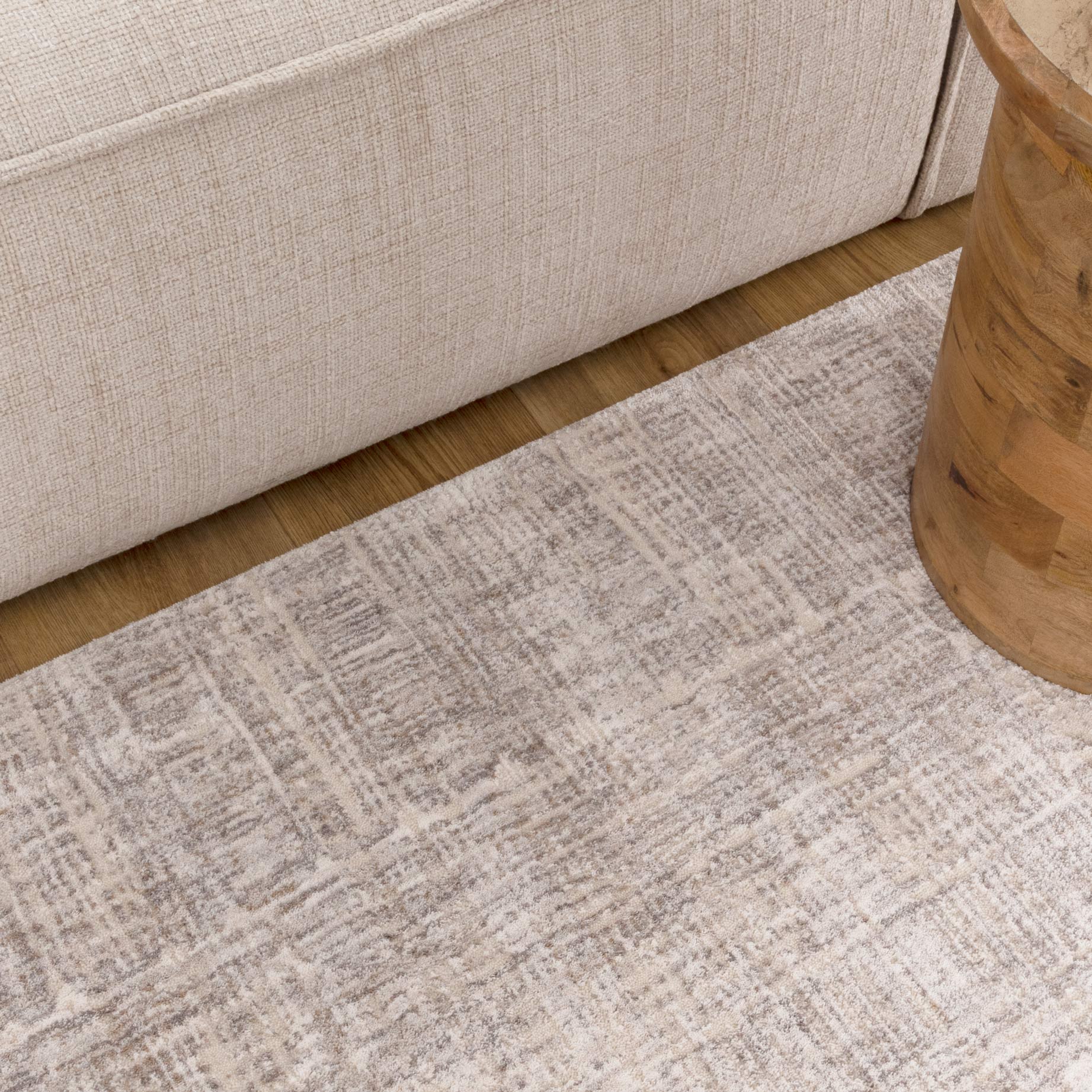 Solenne Beige Abstract Rug - S500.