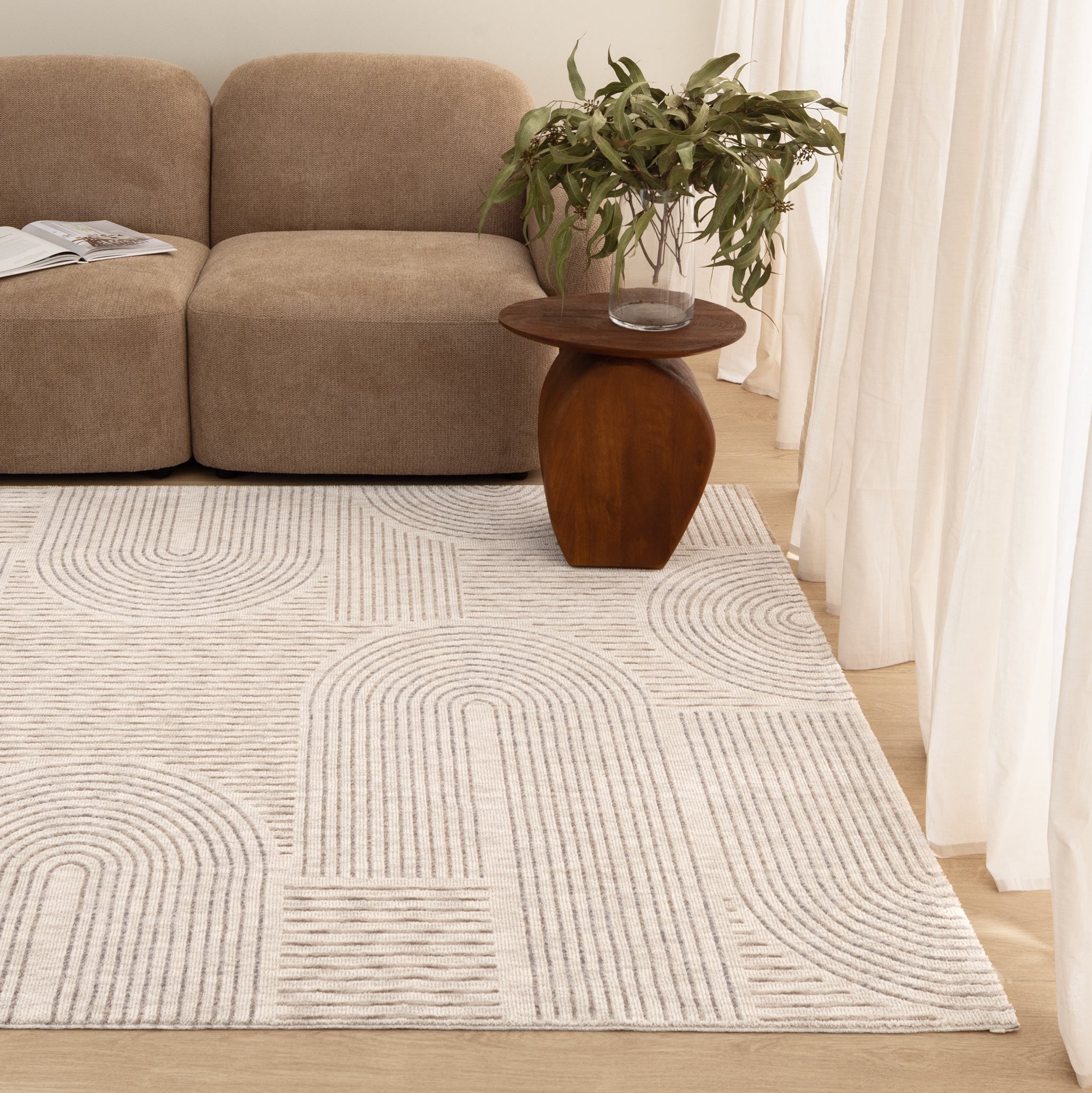 Solenne Neutral Arches Rug - S902 - area rug rug from Vogue Rugs Australia