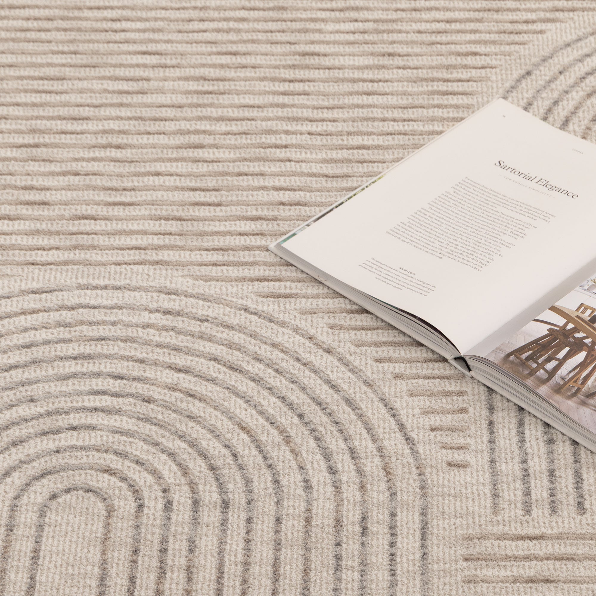 Solenne Neutral Arches Rug - S902 - area rug rug from Vogue Rugs Australia