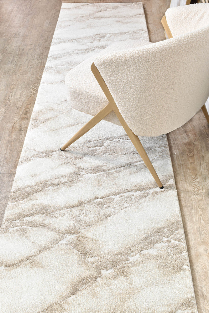 Sofia Emberwood Runner - Beige modern rug from Vogue Rugs Australia