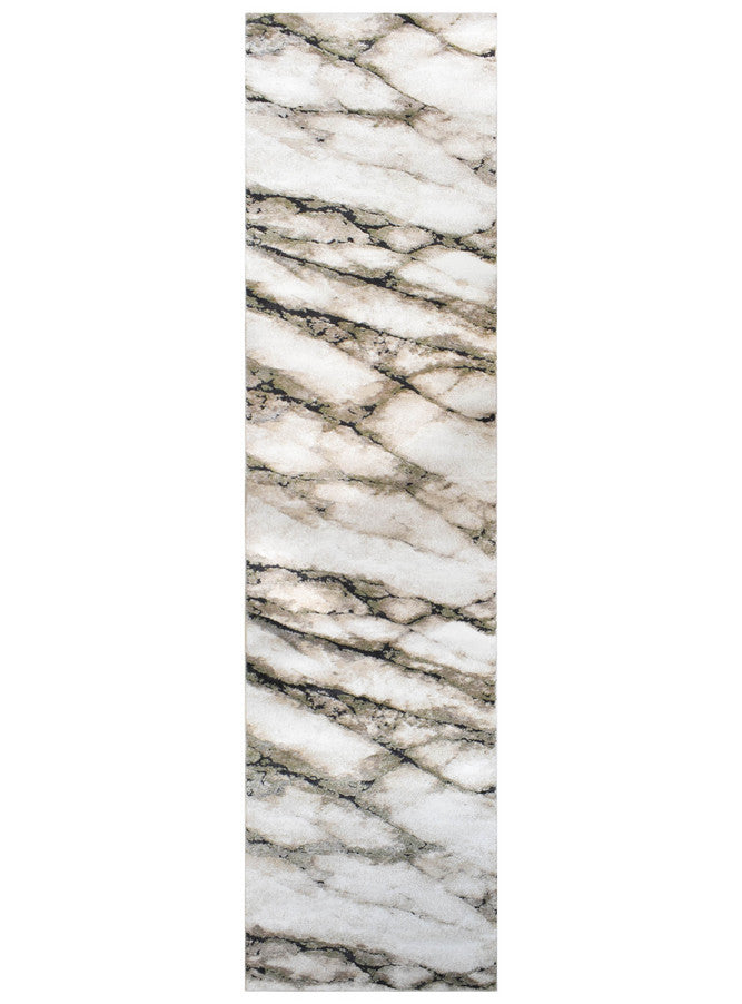 Sofia Sagefrost Runner - Black modern rug from Vogue Rugs Australia