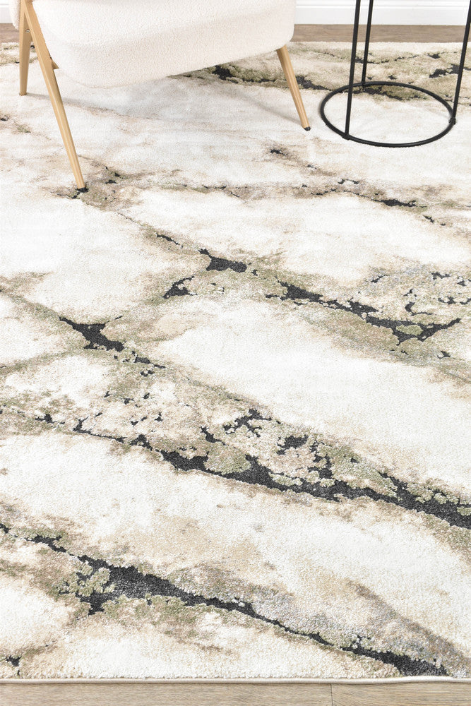 Sofia Sagefrost - Black modern rug from Vogue Rugs Australia
