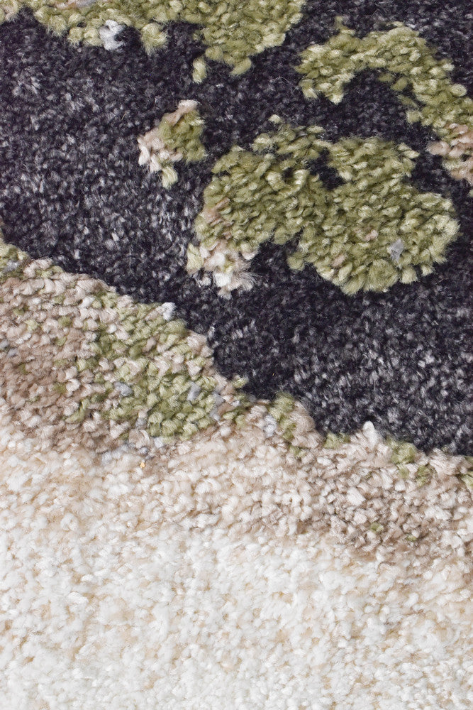 Sofia Sagefrost - Black modern rug from Vogue Rugs Australia