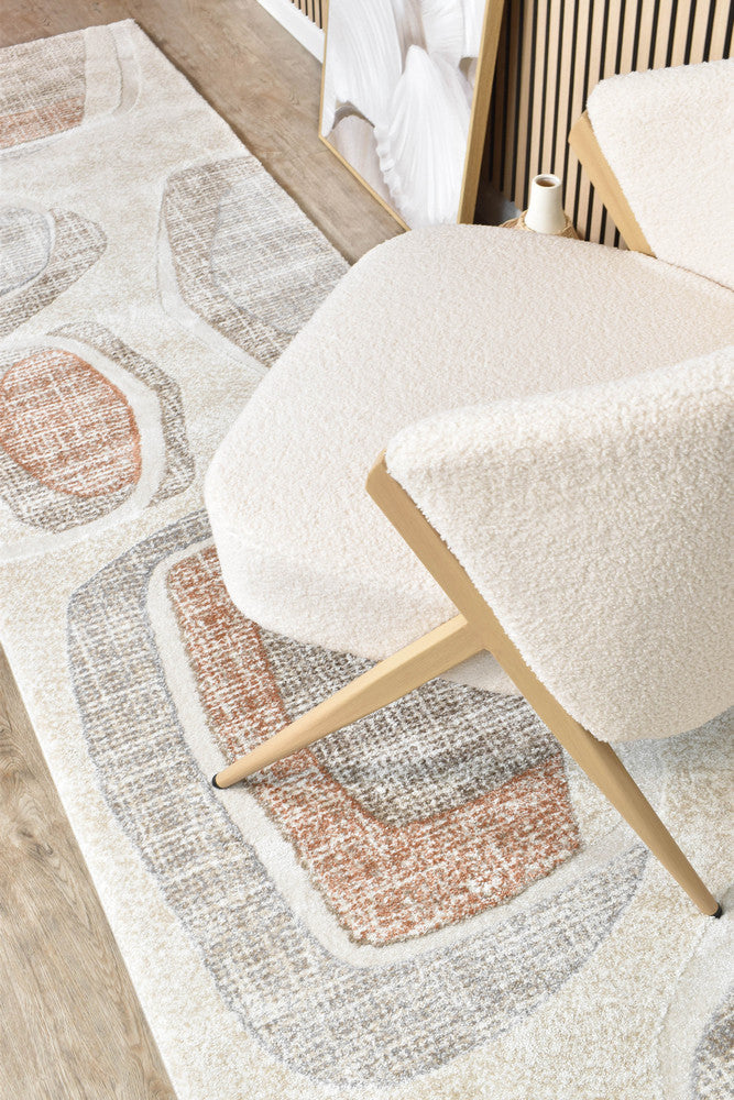 Sofia Urban Drift Runner - Beige modern rug from Vogue Rugs Australia