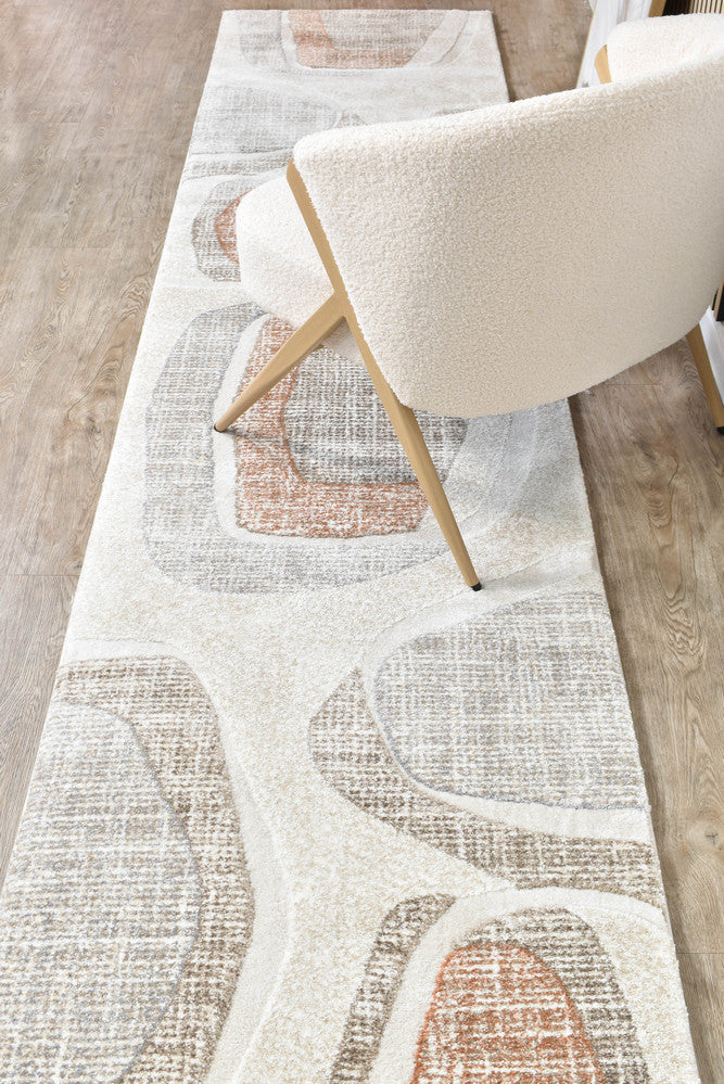 Sofia Urban Drift Runner - Beige modern rug from Vogue Rugs Australia