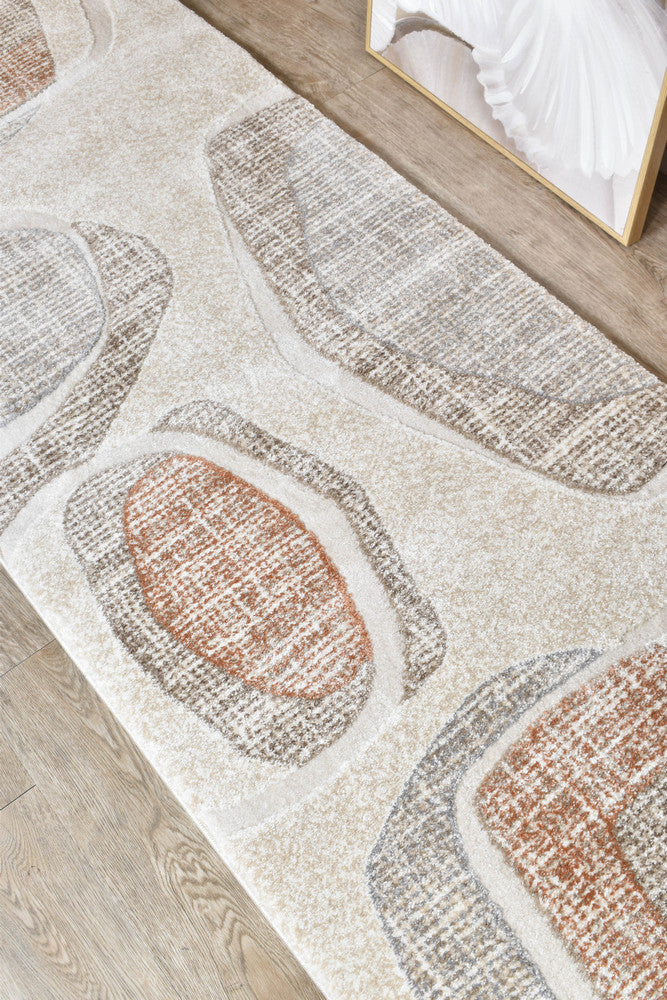 Sofia Urban Drift Runner - Beige modern rug from Vogue Rugs Australia