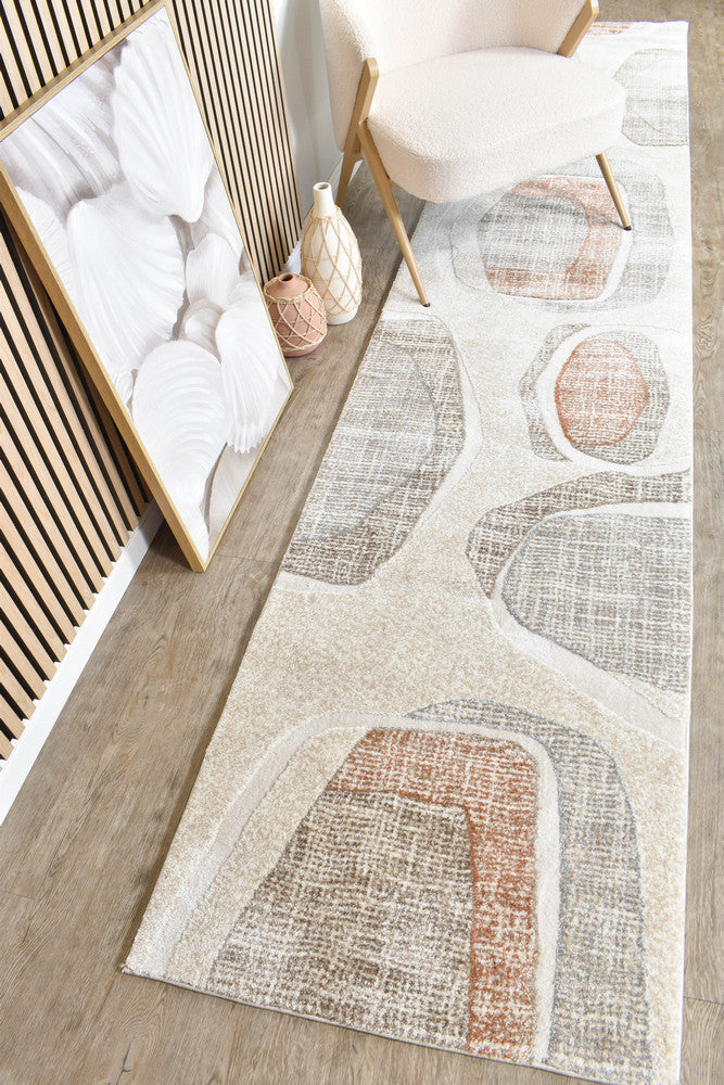 Sofia Urban Drift Runner - Beige modern rug from Vogue Rugs Australia