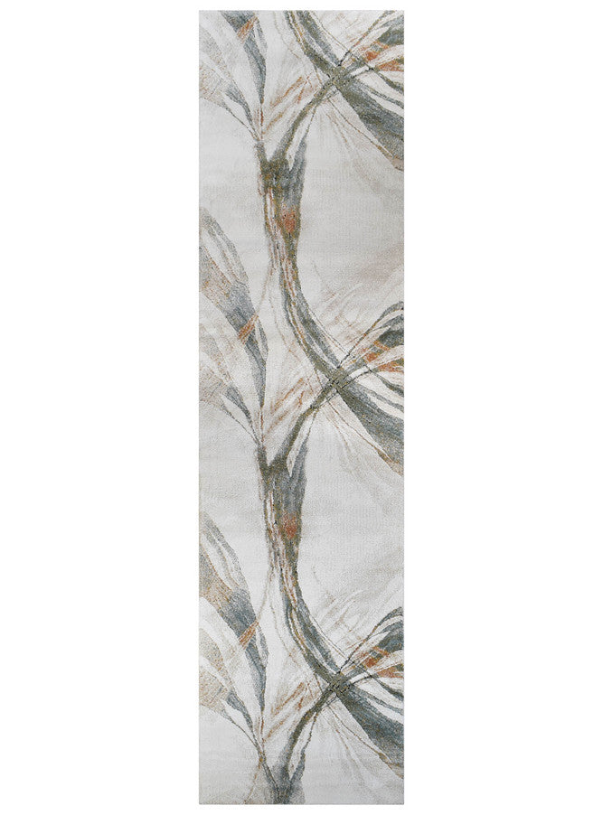 Sofia Emerald Runner - Cream modern rug from Vogue Rugs Australia