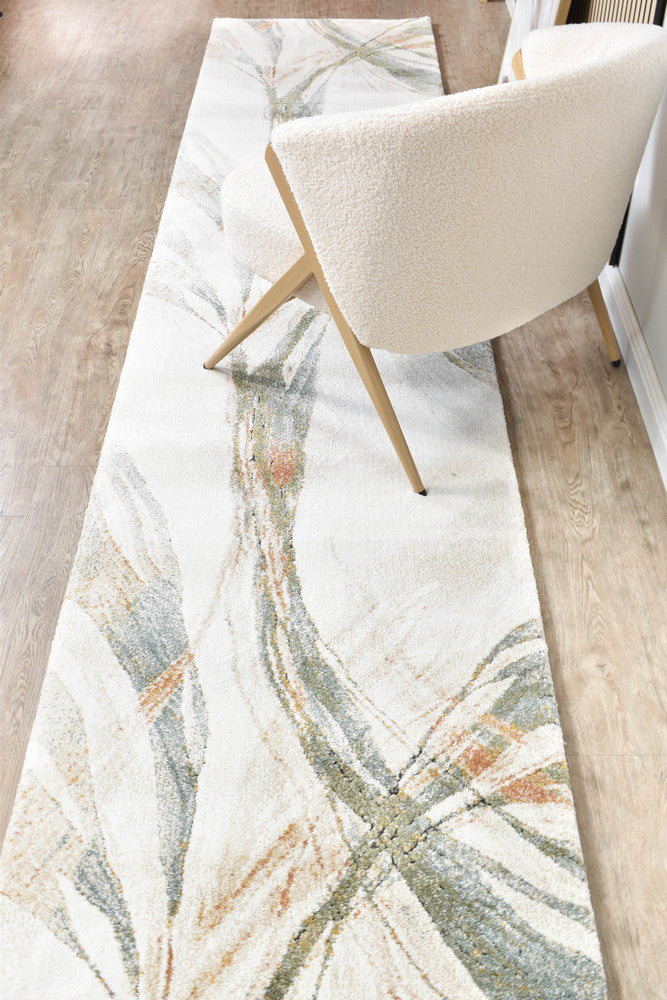 Sofia Emerald Runner - Cream modern rug from Vogue Rugs Australia