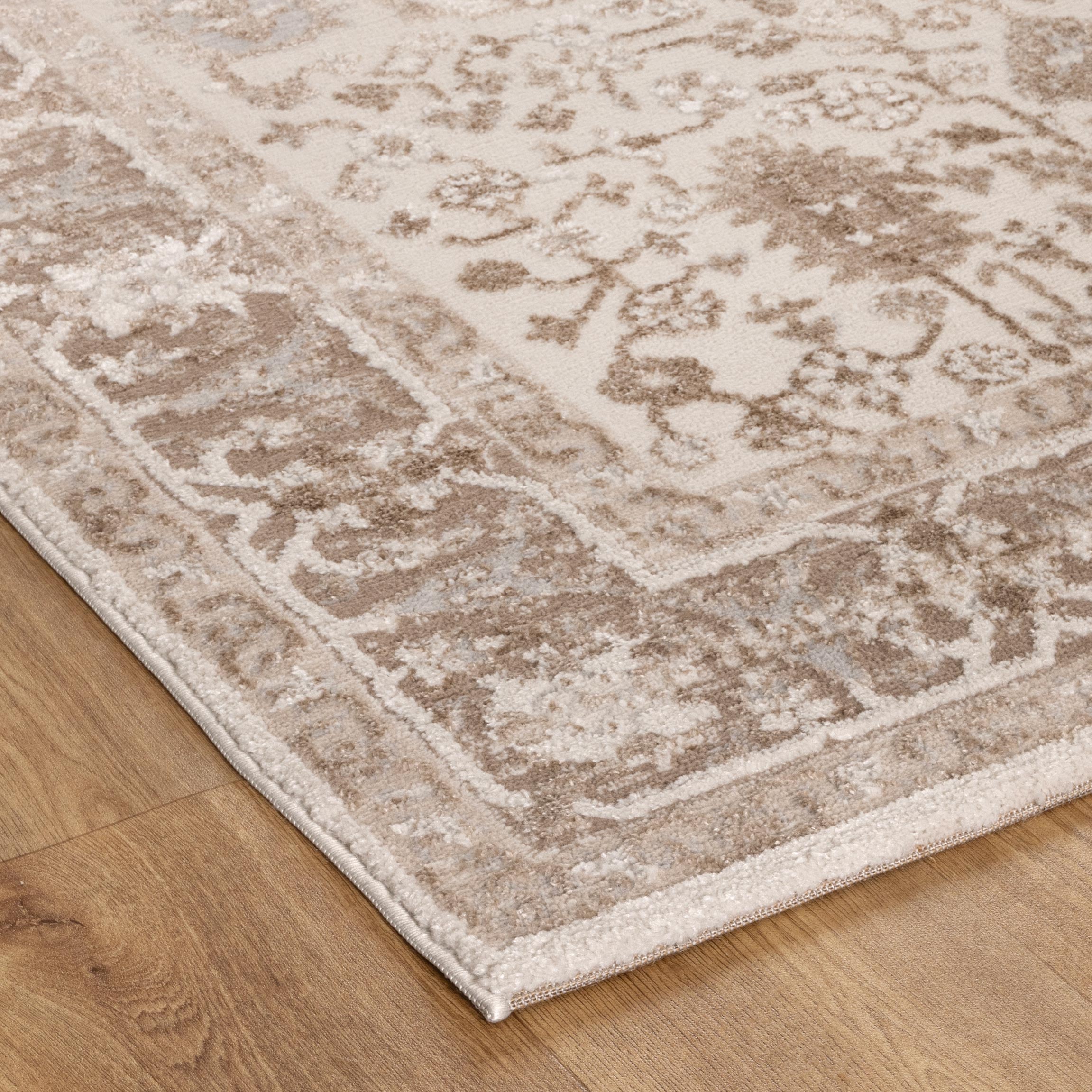 Sierra Oriental Border Beige Rug - Beige area rug rug from Vogue Rugs Australia