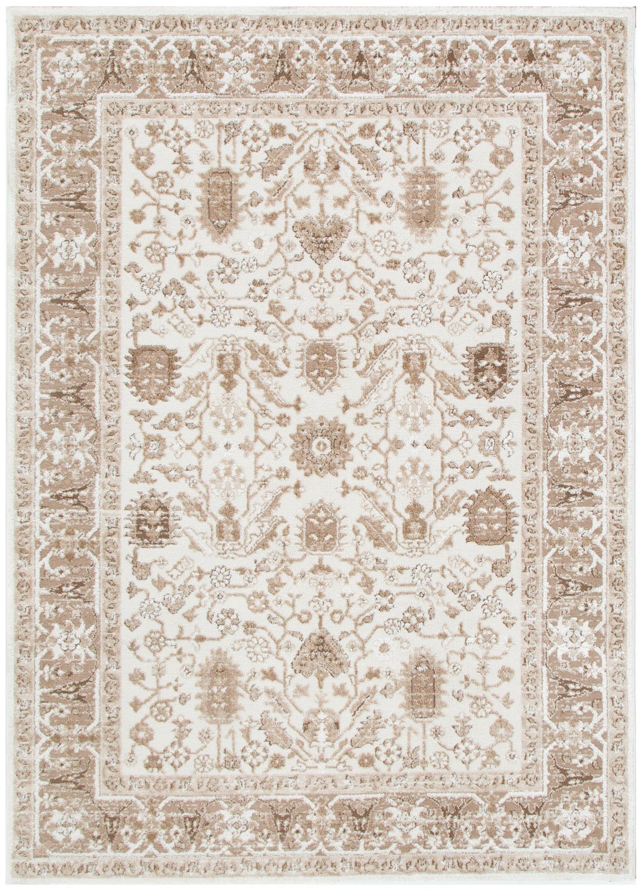 Sierra Oriental Border Brown Rug - Brown area rug rug from Vogue Rugs Australia