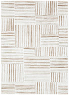 Wellington Geometric Lines Brown Rug - W001.