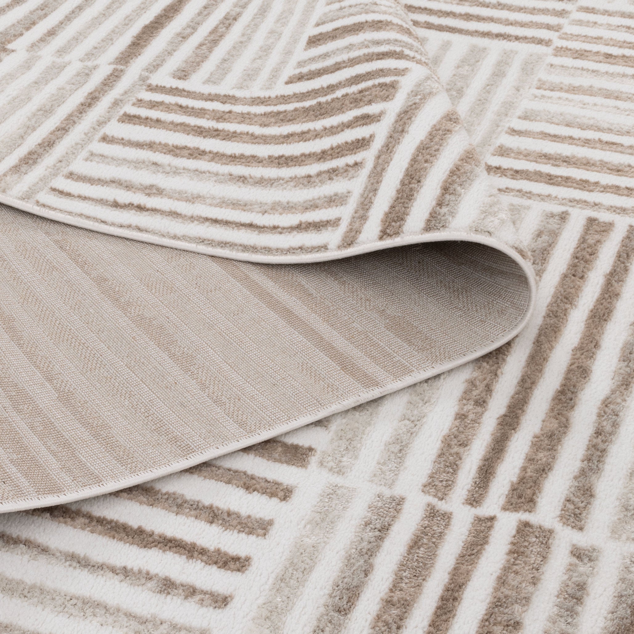 Wellington Geometric Lines Brown Rug - W001 - Brown area rug rug from Vogue Rugs Australia