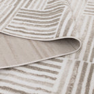 Wellington Geometric Lines Beige Rug - W003.