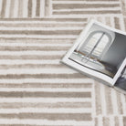 Wellington Geometric Lines Beige Rug - W003.