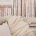 Wellington Geometric Lines Rust Rug - W004.
